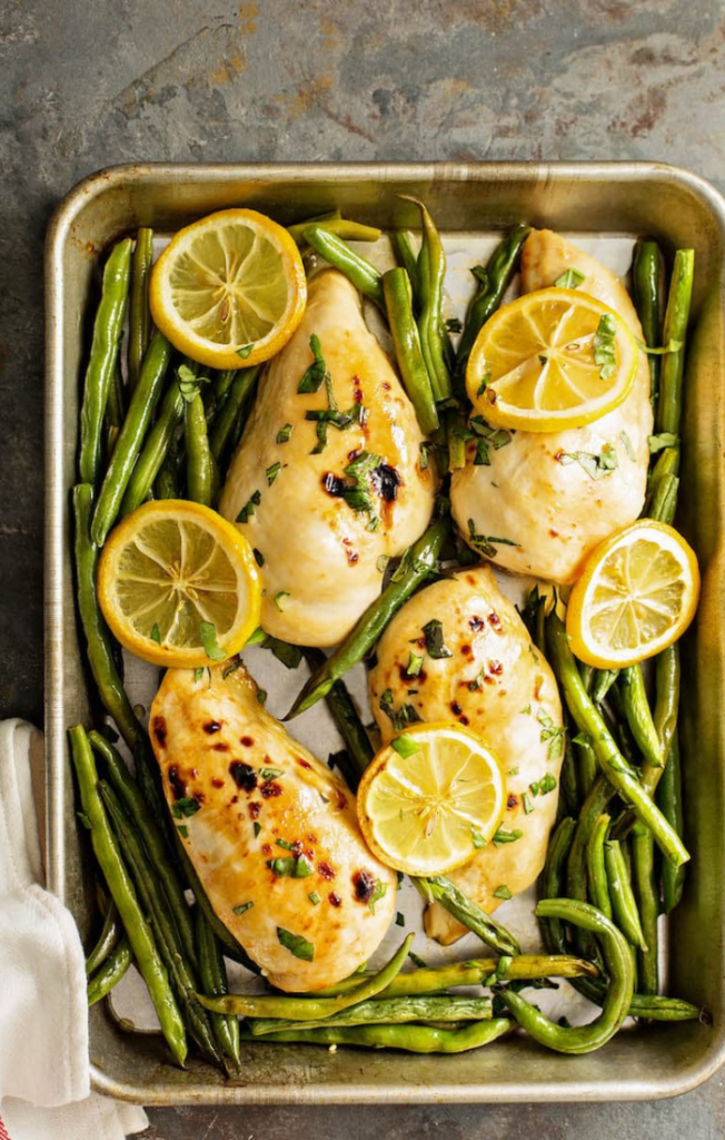 sheet pan lemon chicken