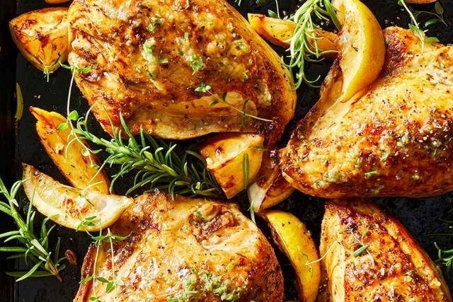 sheet pan lemon chicken